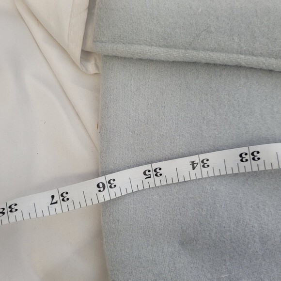 REISS light blue coat wool blend button up peacoat jacket Large - Picture 10 of 10